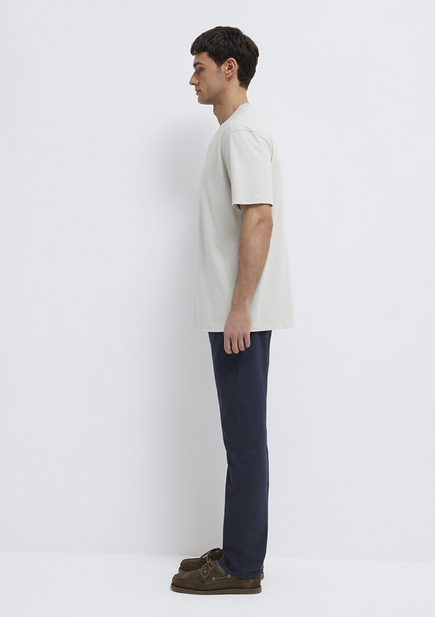 Mavi Gri Basic Tişört Loose Fit / Bol Rahat Kesim 0613466-70077