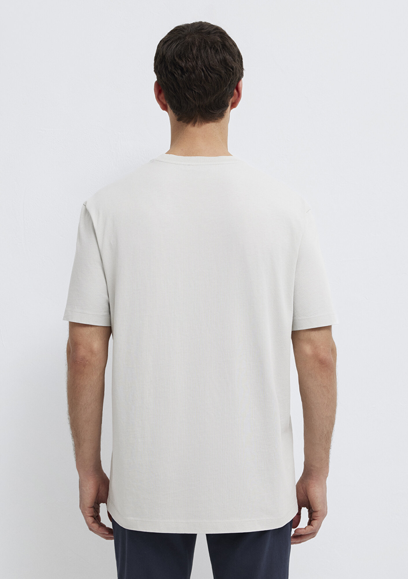 Mavi Gri Basic Tişört Loose Fit / Bol Rahat Kesim 0613466-70077