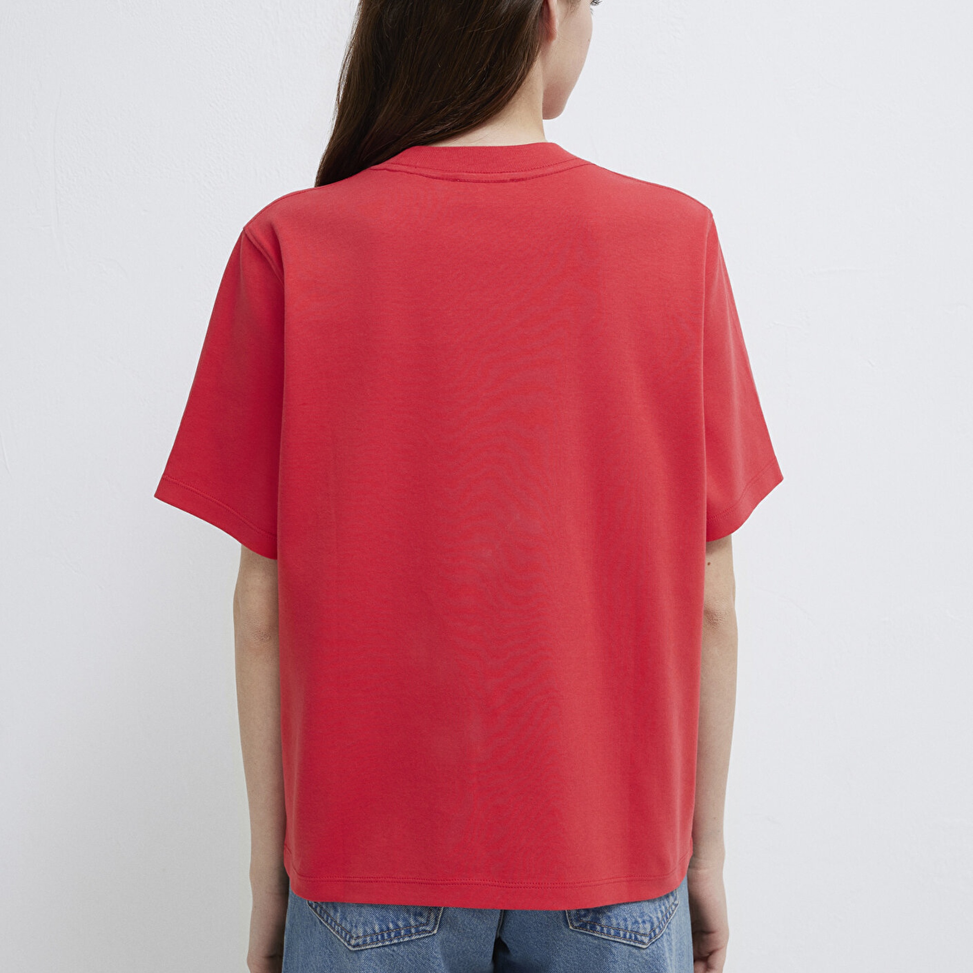 Mavi Mavi Logo Baskılı Kırmızı Tişört Regular Fit / Normal Kesim 1612829-30742