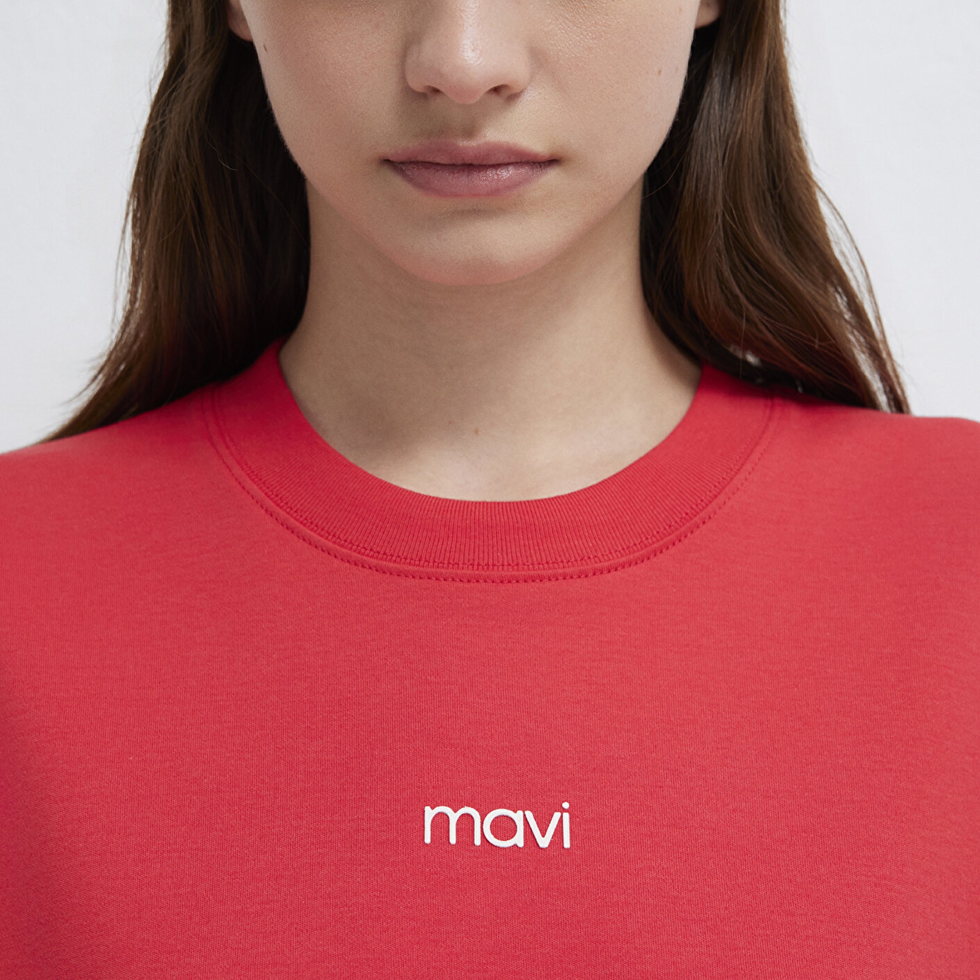 Mavi Mavi Logo Baskılı Kırmızı Tişört Regular Fit / Normal Kesim 1612829-30742