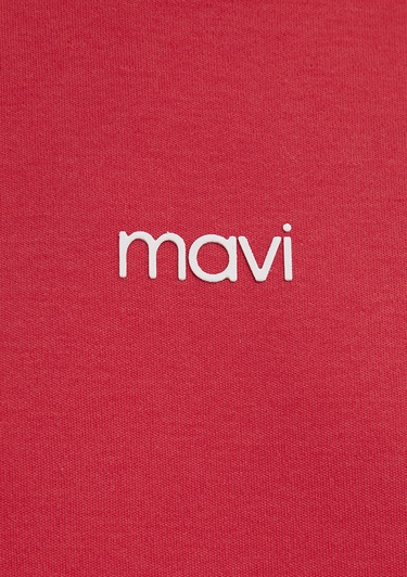  Mavi Mavi Logo Baskılı Kırmızı Tişört Regular Fit / Normal Kesim 1612829-30742