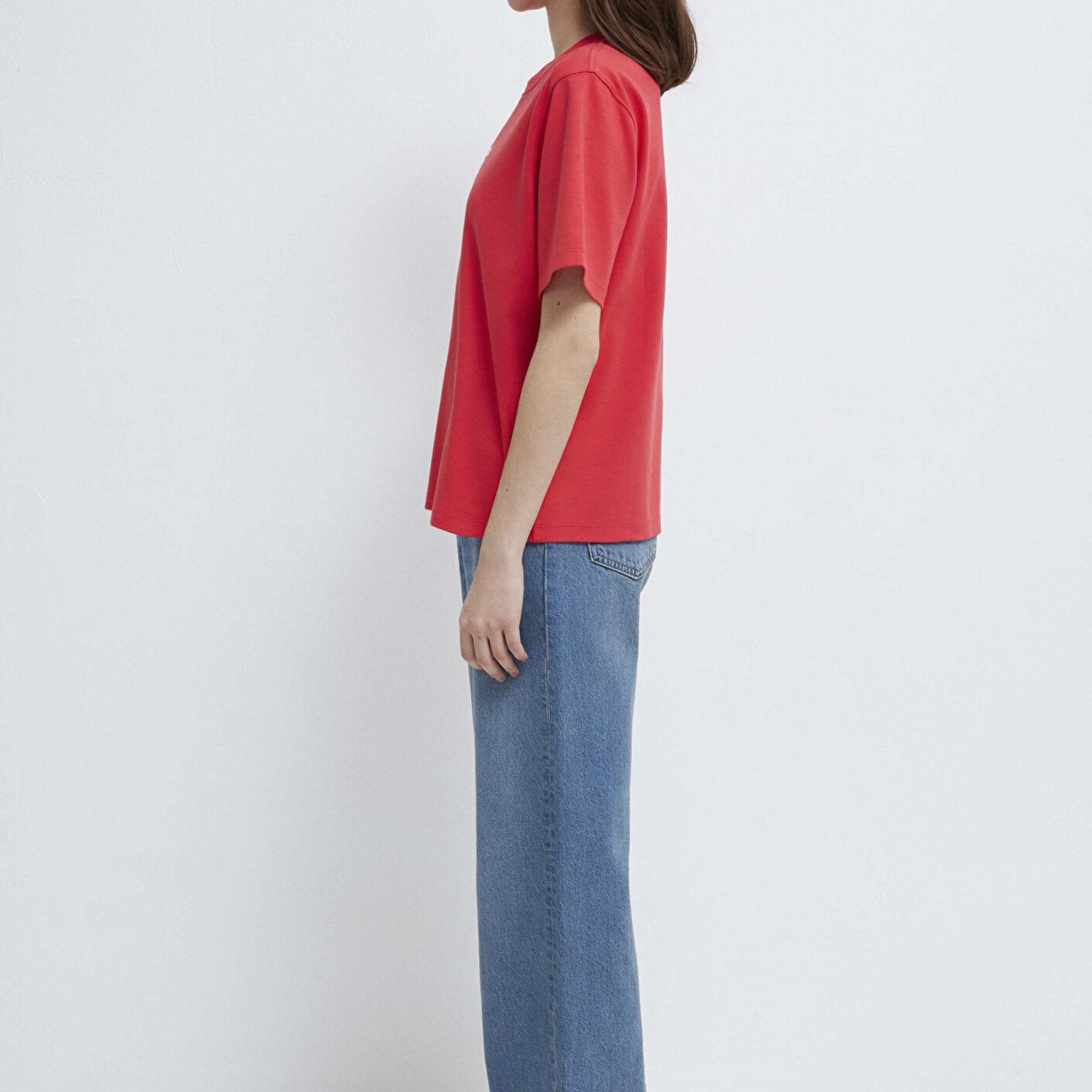 Mavi Mavi Logo Baskılı Kırmızı Tişört Regular Fit / Normal Kesim 1612829-30742