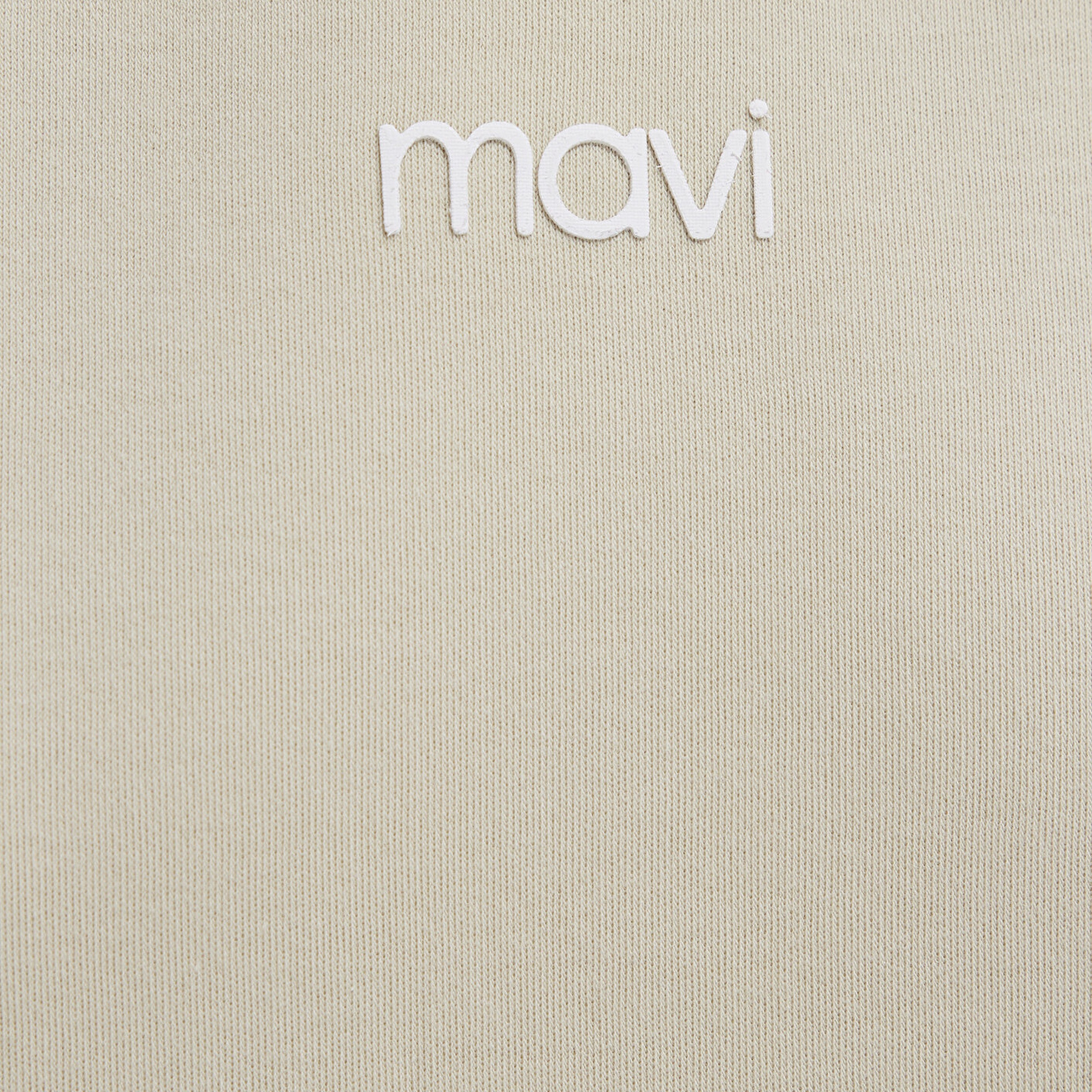 Mavi Mavi Logo Baskılı Bej Tişört Regular Fit / Normal Kesim 1612829-70325