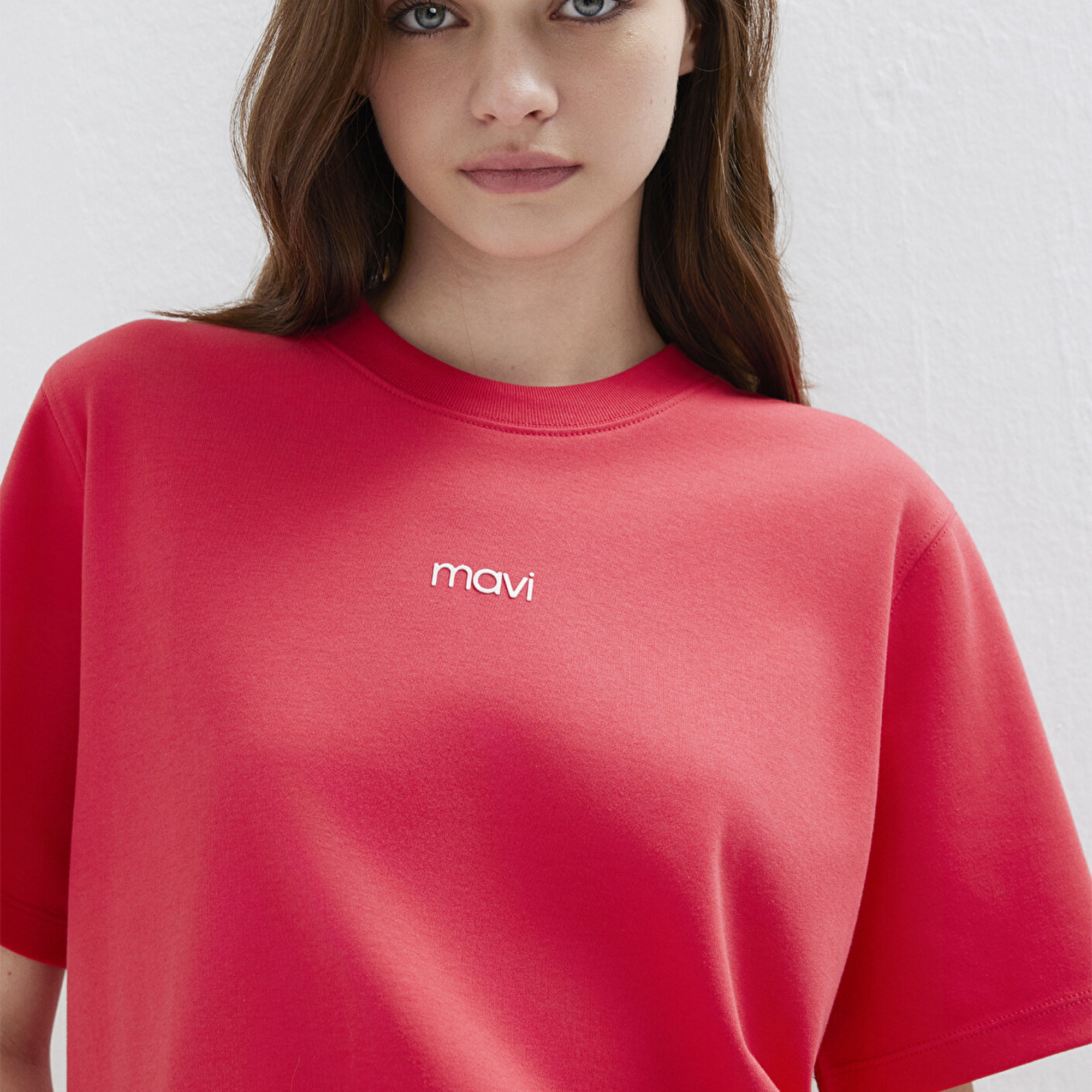 Mavi Mavi Logo Baskılı Kırmızı Tişört Regular Fit / Normal Kesim 1612829-30742