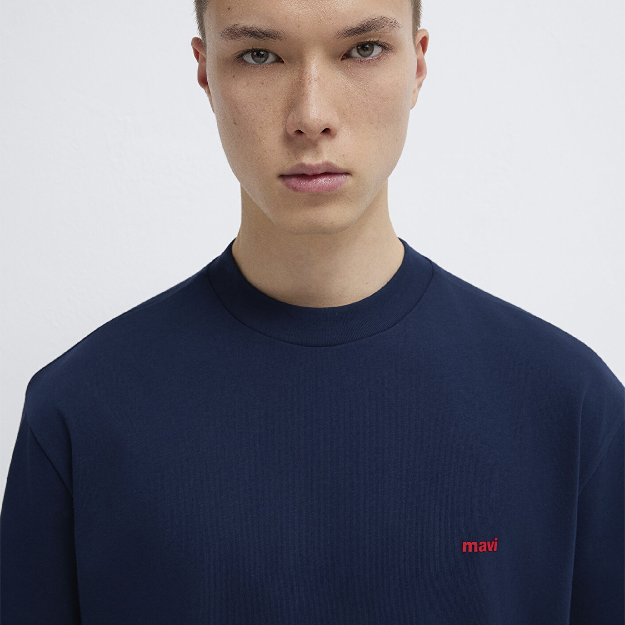 Mavi Mavi Baskılı Lacivert Tişört Loose Fit / Bol Rahat Kesim 0612216-70497