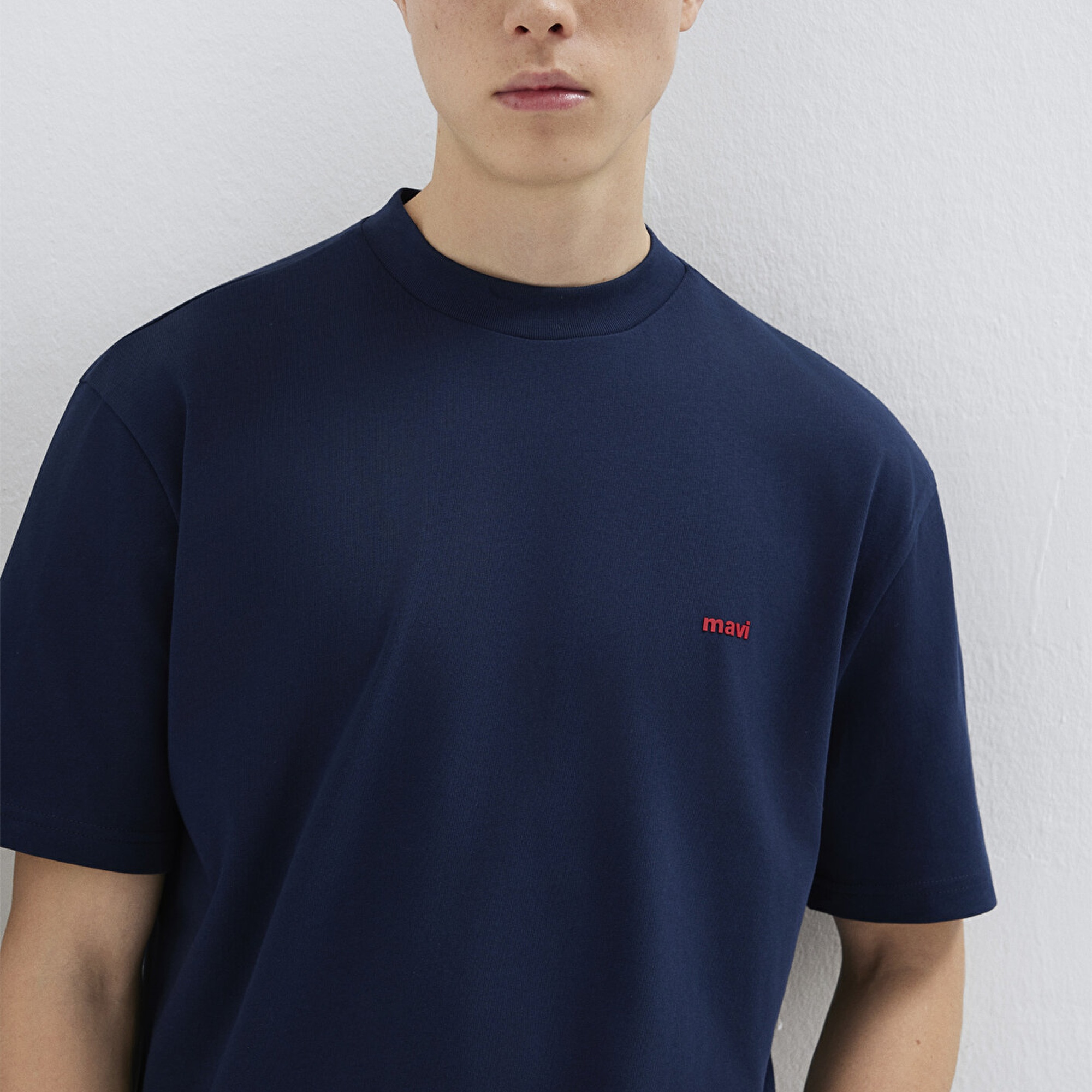 Mavi Mavi Baskılı Lacivert Tişört Loose Fit / Bol Rahat Kesim 0612216-70497