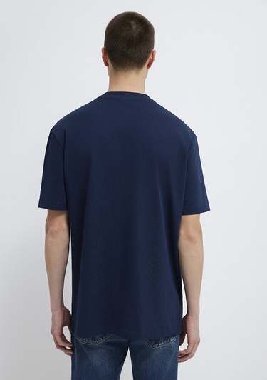  Mavi Mavi Baskılı Lacivert Tişört Loose Fit / Bol Rahat Kesim 0612216-70497