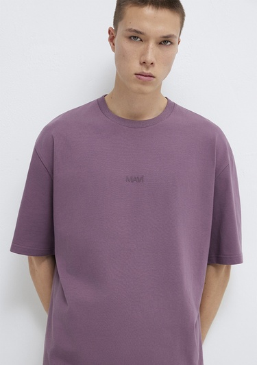  Mavi Mavi Baskılı Mor Tişört Relaxed Fit / Rahat Kesim 0613093-70648