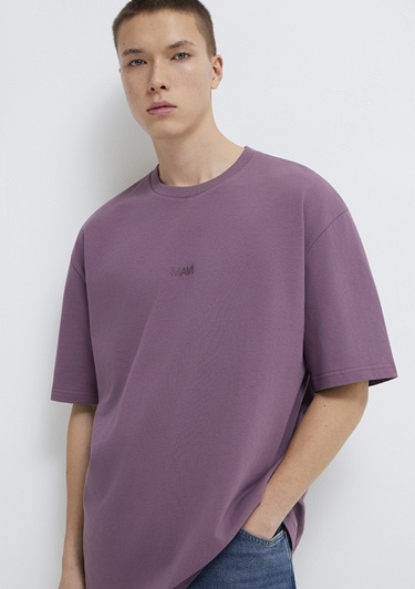  Mavi Mavi Baskılı Mor Tişört Relaxed Fit / Rahat Kesim 0613093-70648