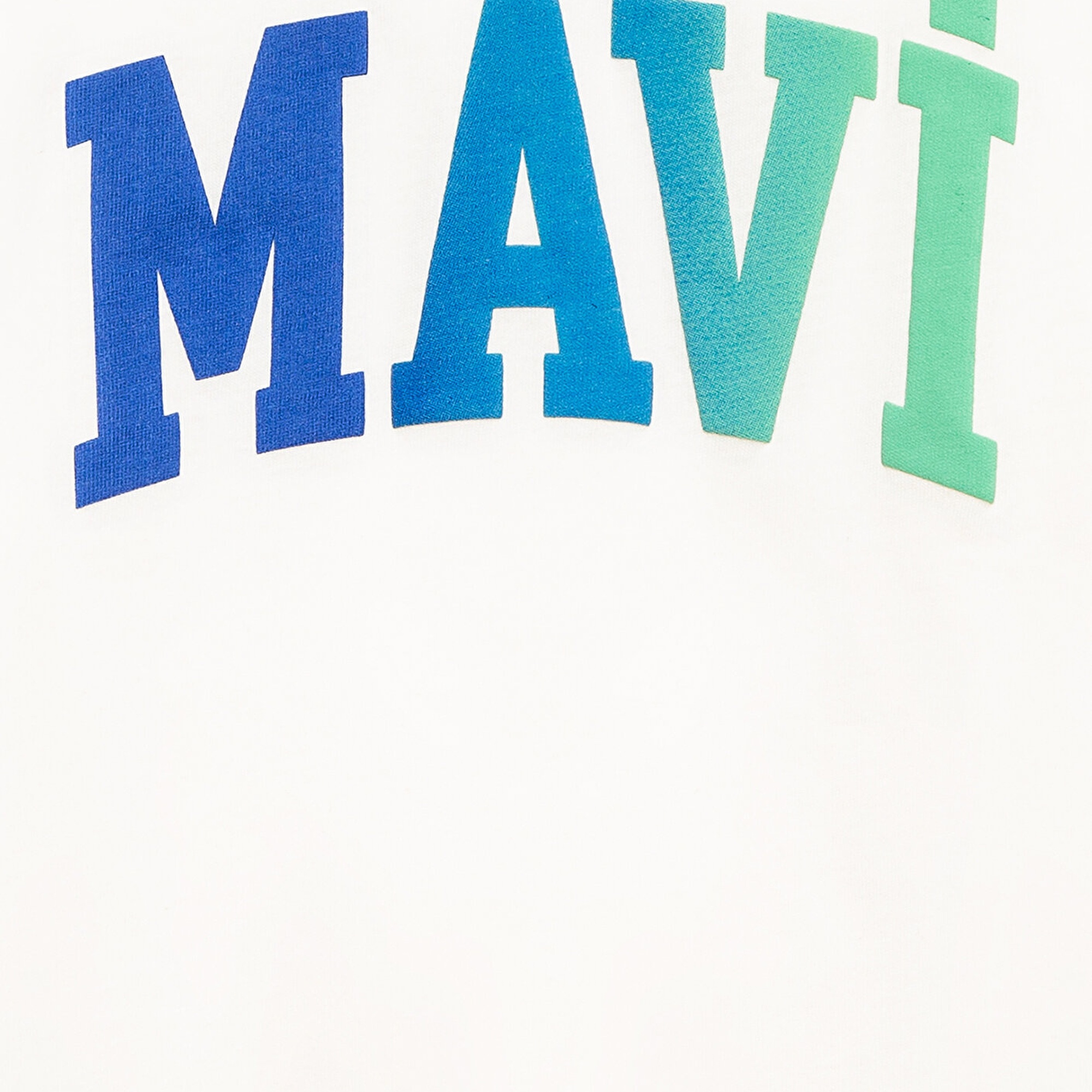 Mavi Mavi Logo Baskılı Ekru Tişört Loose Fit / Bol Rahat Kesim 6610440-70057