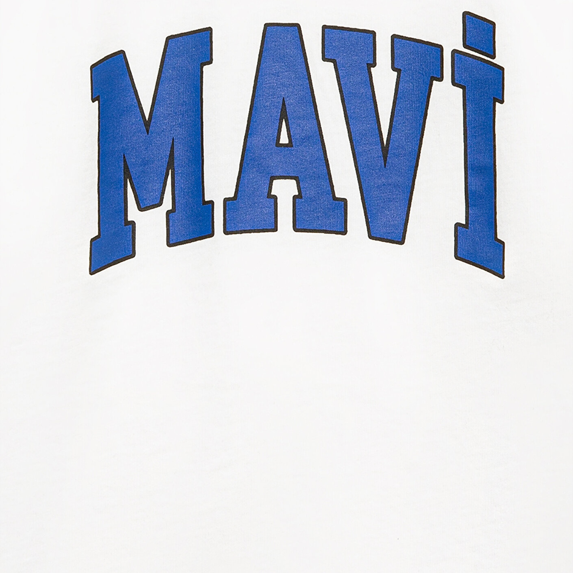 Mavi Mavi Logo Baskılı Ekru Tişört Loose Fit / Bol Rahat Kesim 6610418-70057