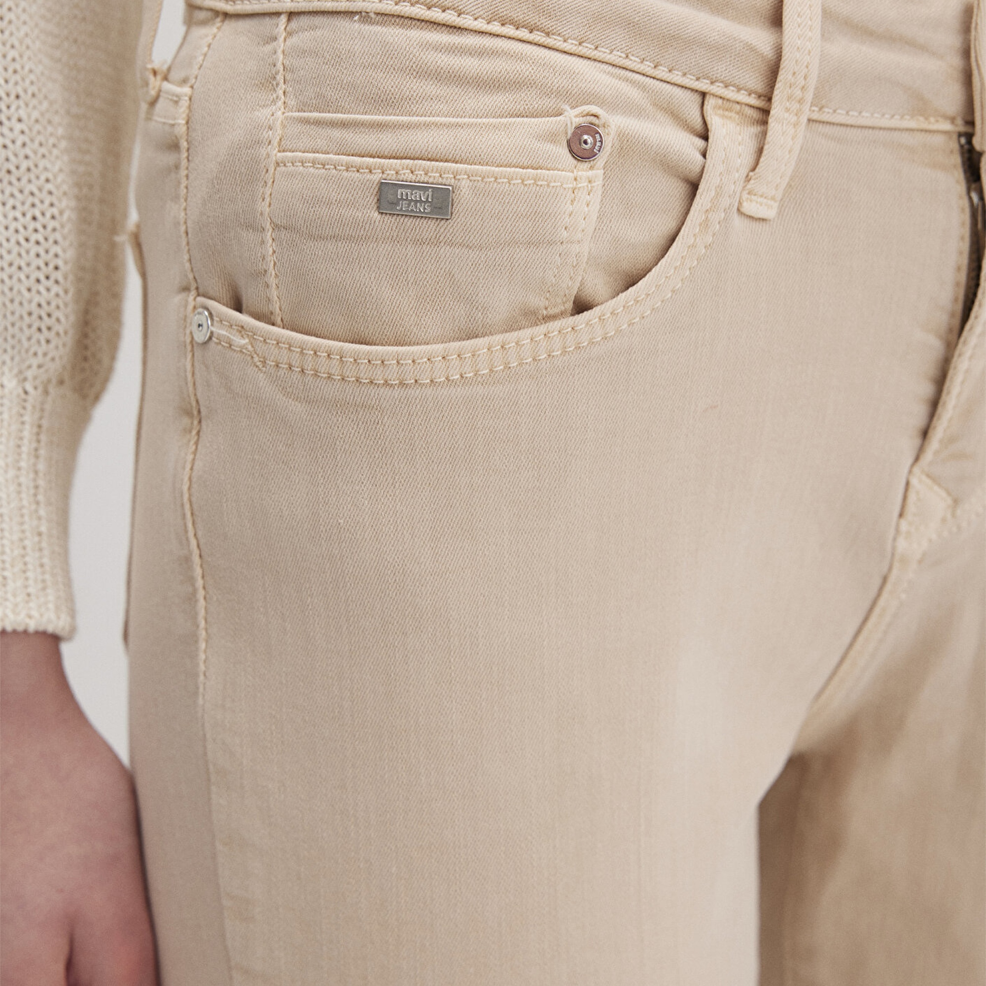 Mavi Ada Mavi Premium Krem Gabardin Pantolon 1020586447