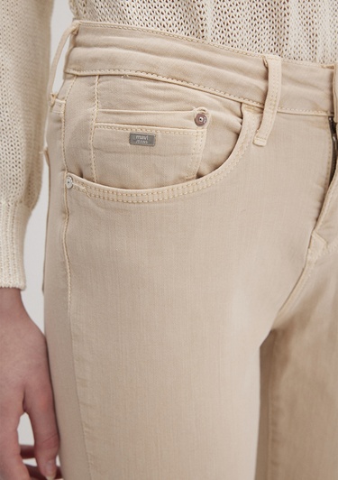  Mavi Ada Mavi Premium Krem Gabardin Pantolon 1020586447