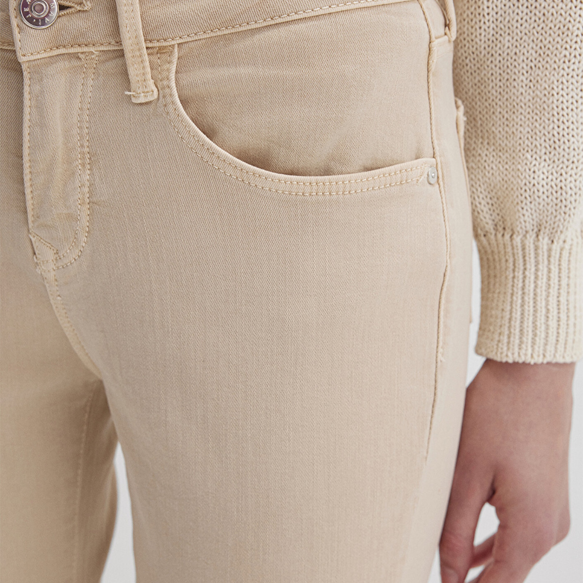 Mavi Ada Mavi Premium Krem Gabardin Pantolon 1020586447