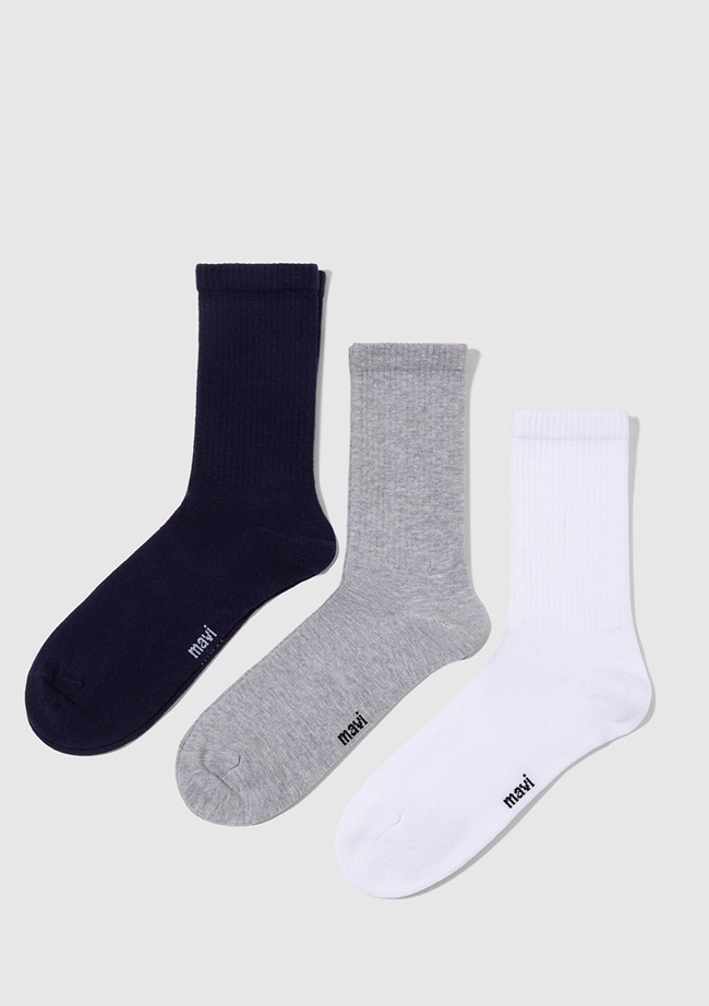  Mavi 3lü Soket Çorap 0911173-70490