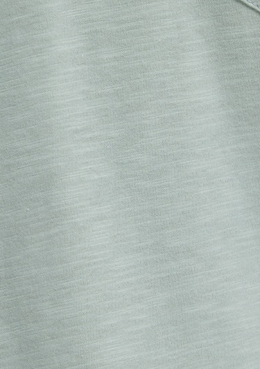  Mavi V Yaka Yeşil Basic Tişört Loose Fit / Bol Rahat Kesim 1600961-71780