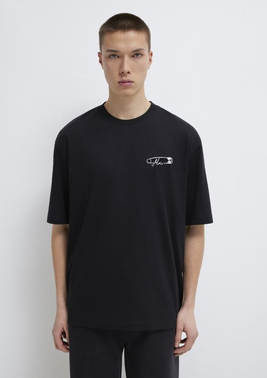  Mavi Mavi Baskılı Siyah Tişört Relaxed Fit / Rahat Kesim 0613149-900