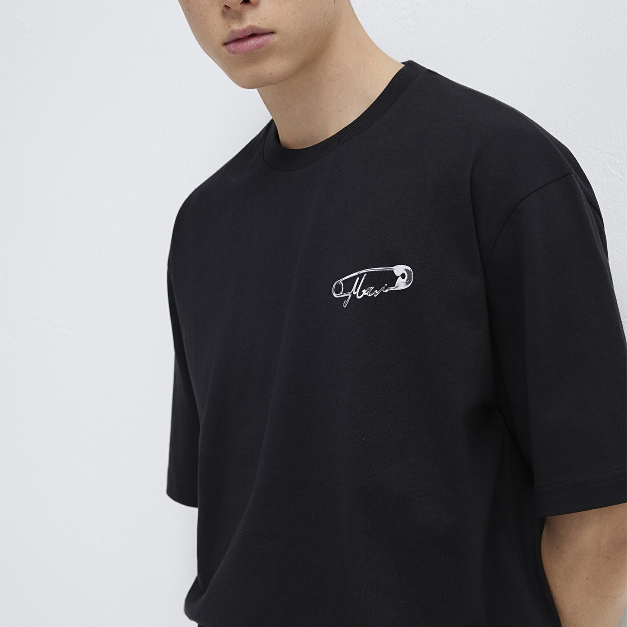 Mavi Mavi Baskılı Siyah Tişört Relaxed Fit / Rahat Kesim 0613149-900