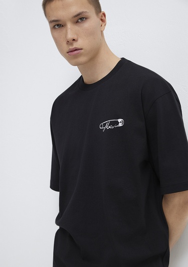  Mavi Mavi Baskılı Siyah Tişört Relaxed Fit / Rahat Kesim 0613149-900