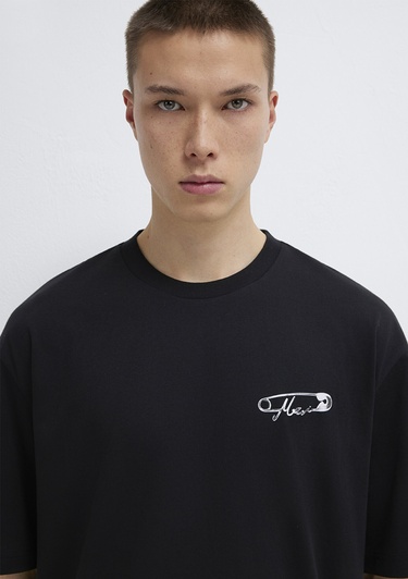  Mavi Mavi Baskılı Siyah Tişört Relaxed Fit / Rahat Kesim 0613149-900