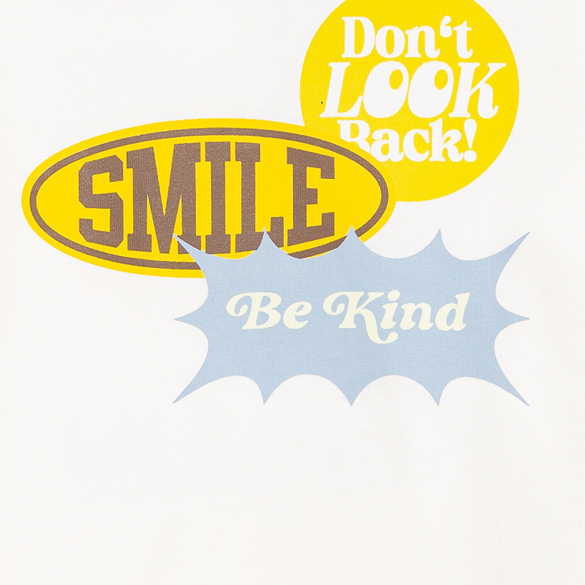 Mavi Baskılı Ekru Tişört Loose Fit / Bol Rahat Kesim 6610399-70057