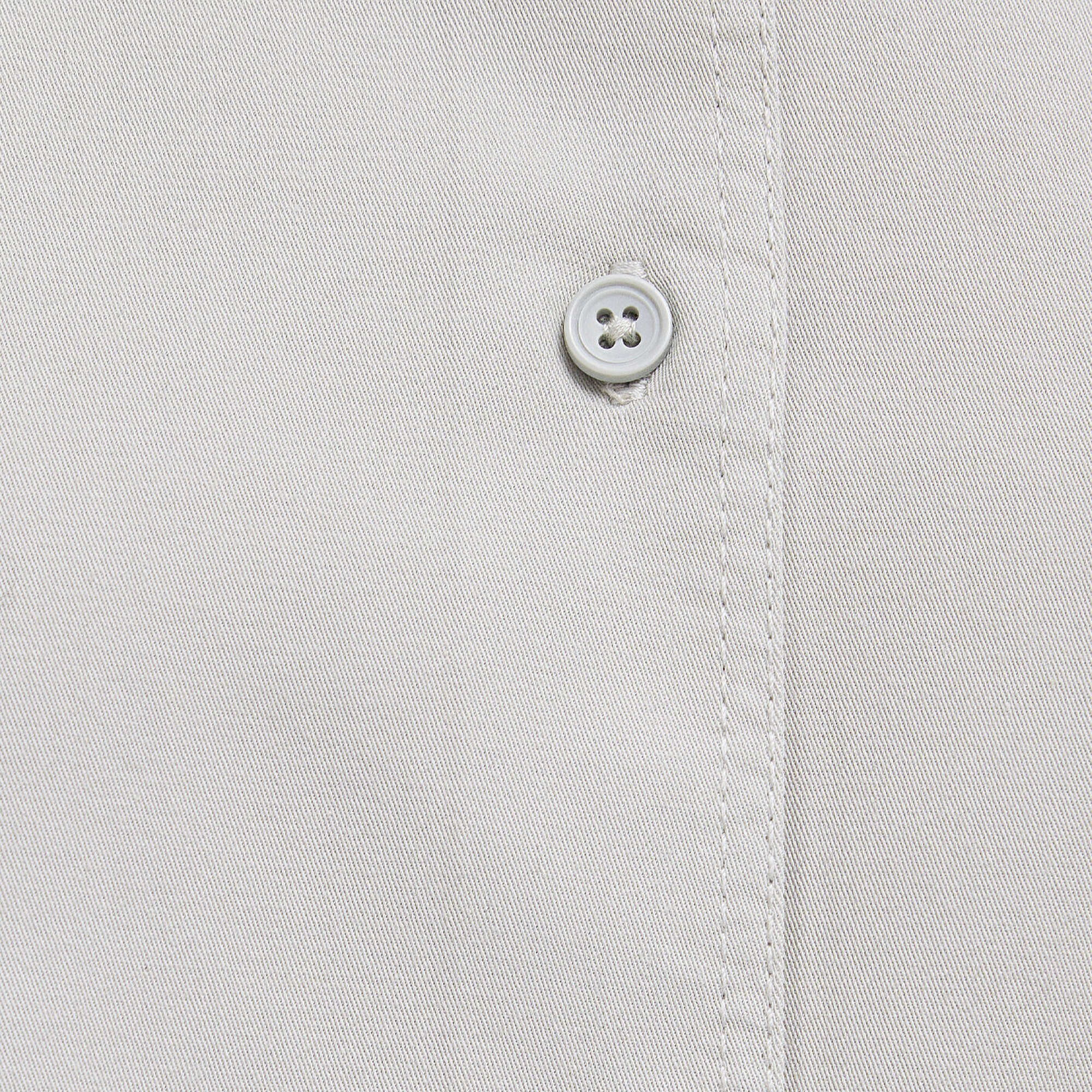 Mavi Cepli Gri Gömlek Loose Fit / Bol Rahat Kesim 1211385-80618