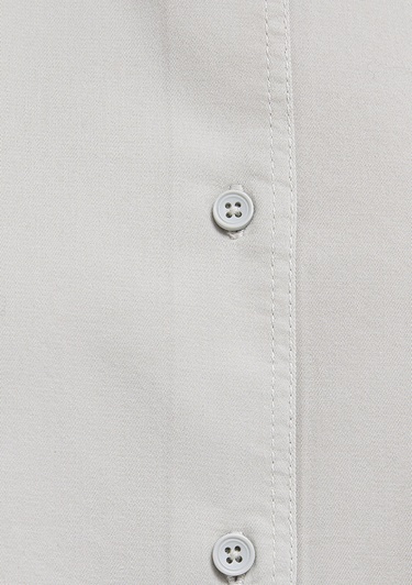  Mavi Cepli Gri Gömlek Loose Fit / Bol Rahat Kesim 1211385-80618