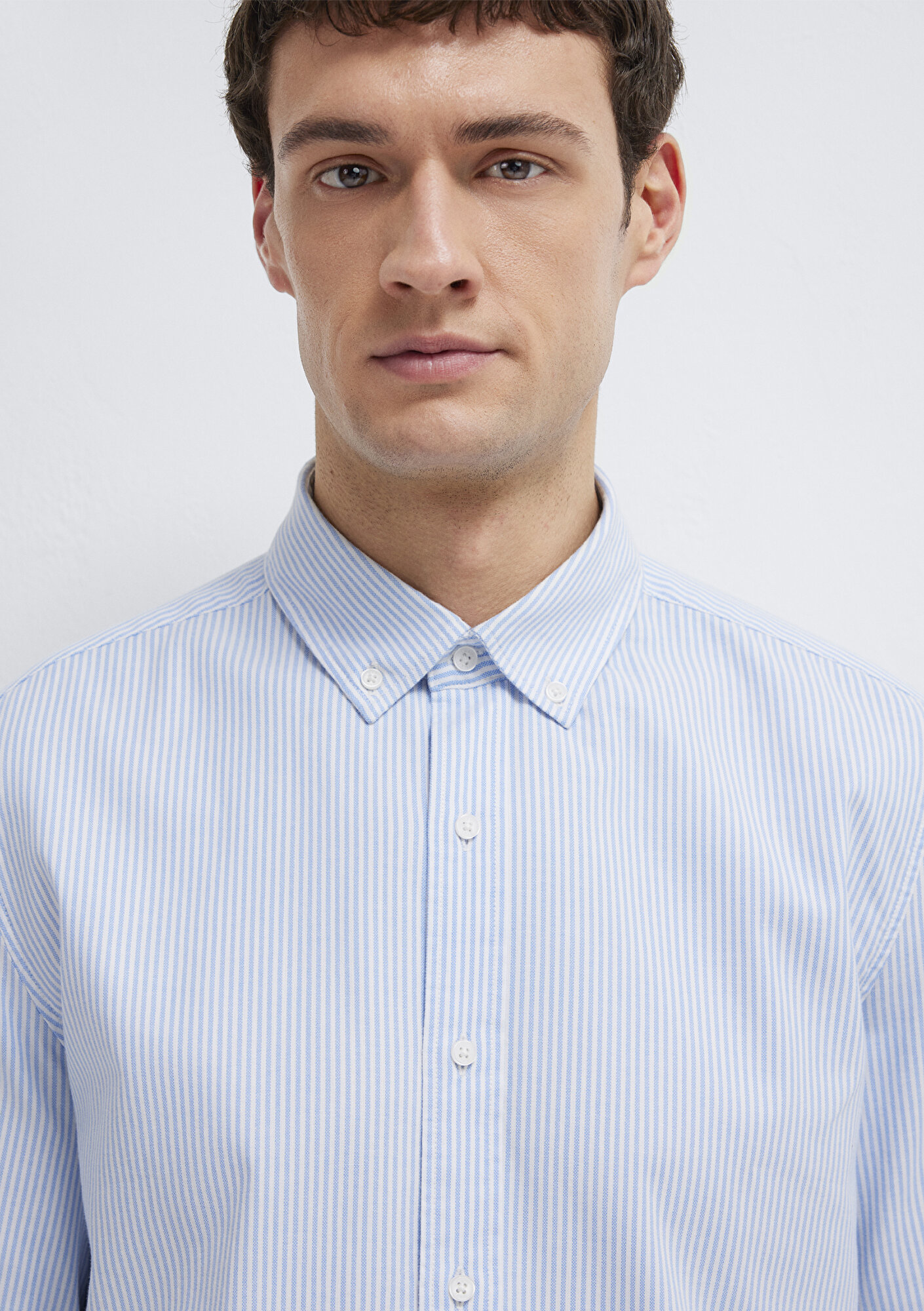  Mavi Çizgili Mavi Gömlek Slim Fit / Dar Kesim 0211916-91471