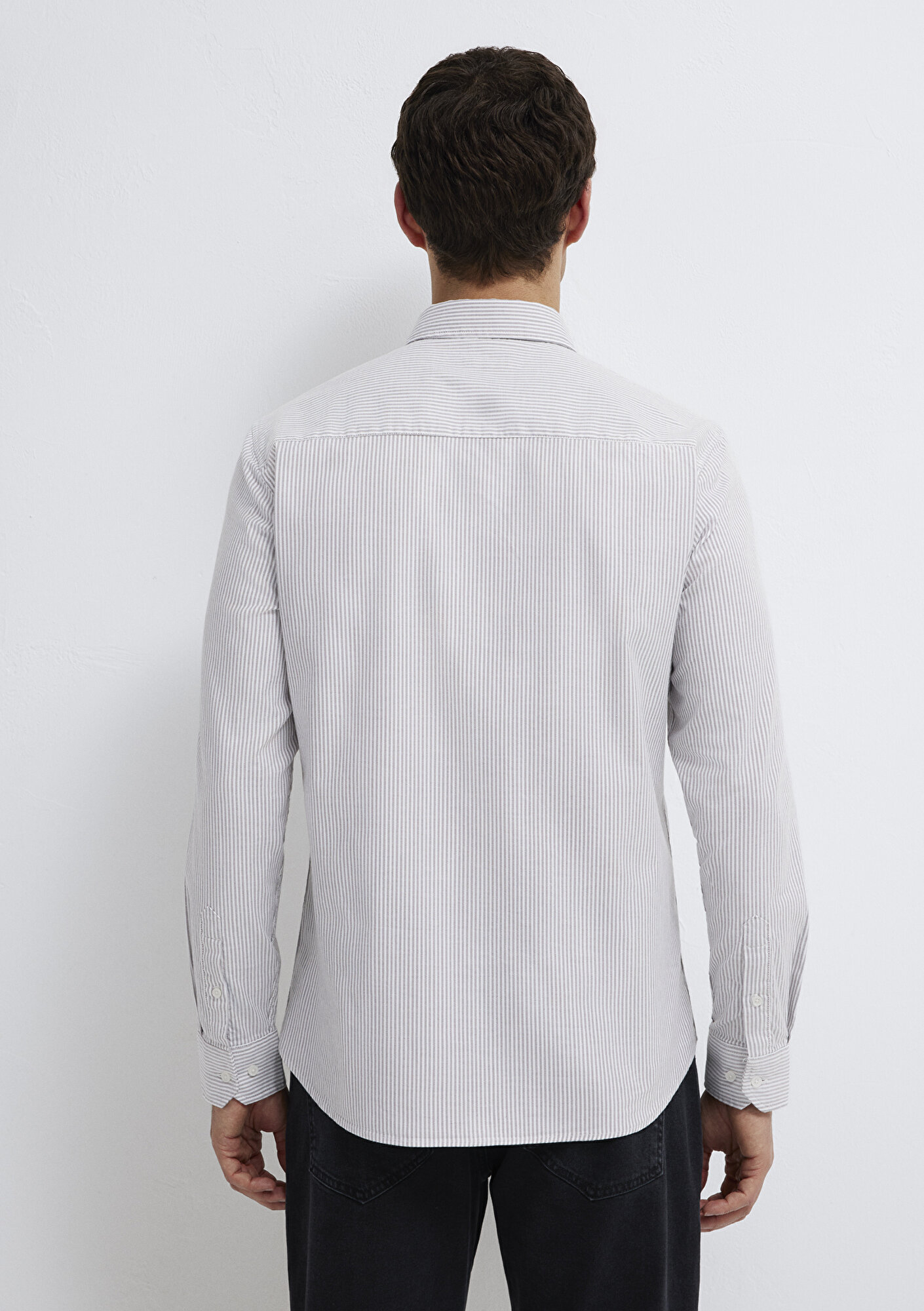  Mavi Çizgili Beyaz Gömlek Slim Fit / Dar Kesim 0211916-91472