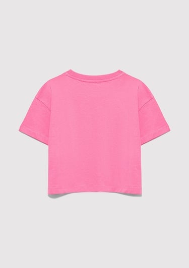  Mavi Mavi Logo Baskılı Pembe Tişört Loose Fit / Bol Rahat Kesim 7610181-91355