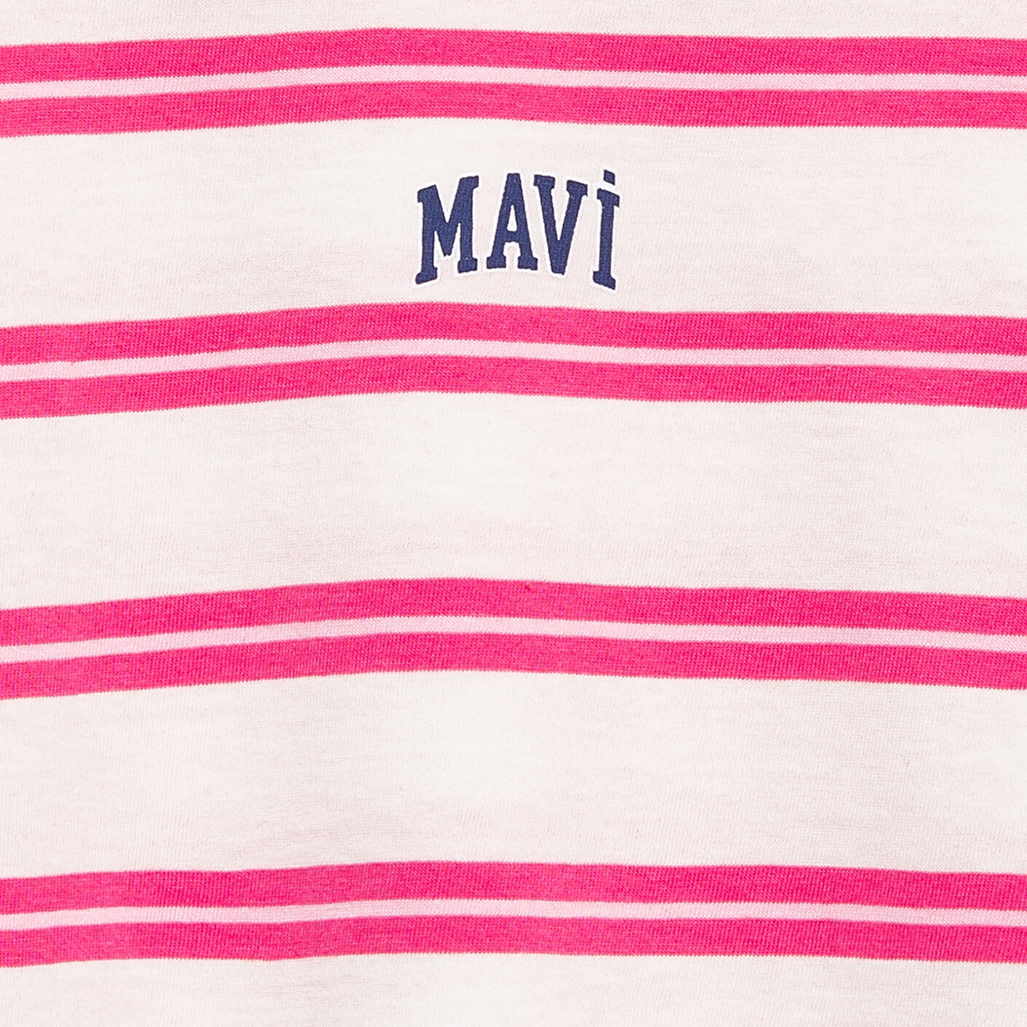 Mavi Mavi Logo Baskılı Ekru Tişört Loose Fit / Bol Rahat Kesim 7610387-91358