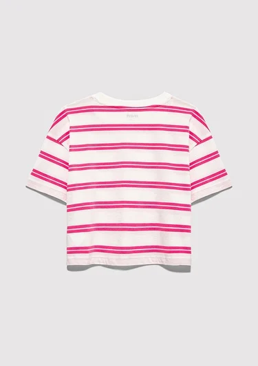  Mavi Mavi Logo Baskılı Ekru Tişört Loose Fit / Bol Rahat Kesim 7610387-91358