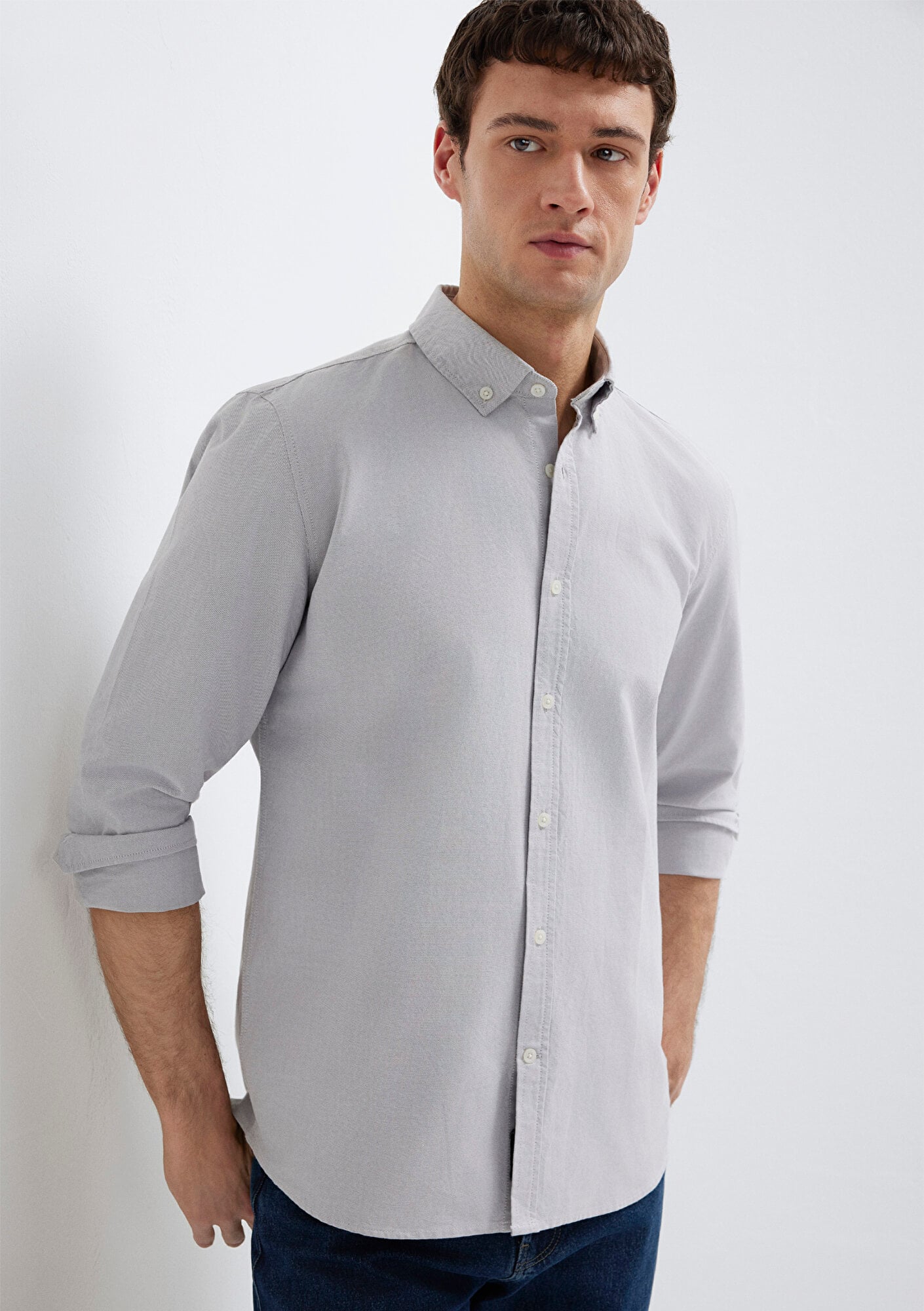  Mavi Gri Gömlek Regular Fit / Normal Kesim 0211199-70086