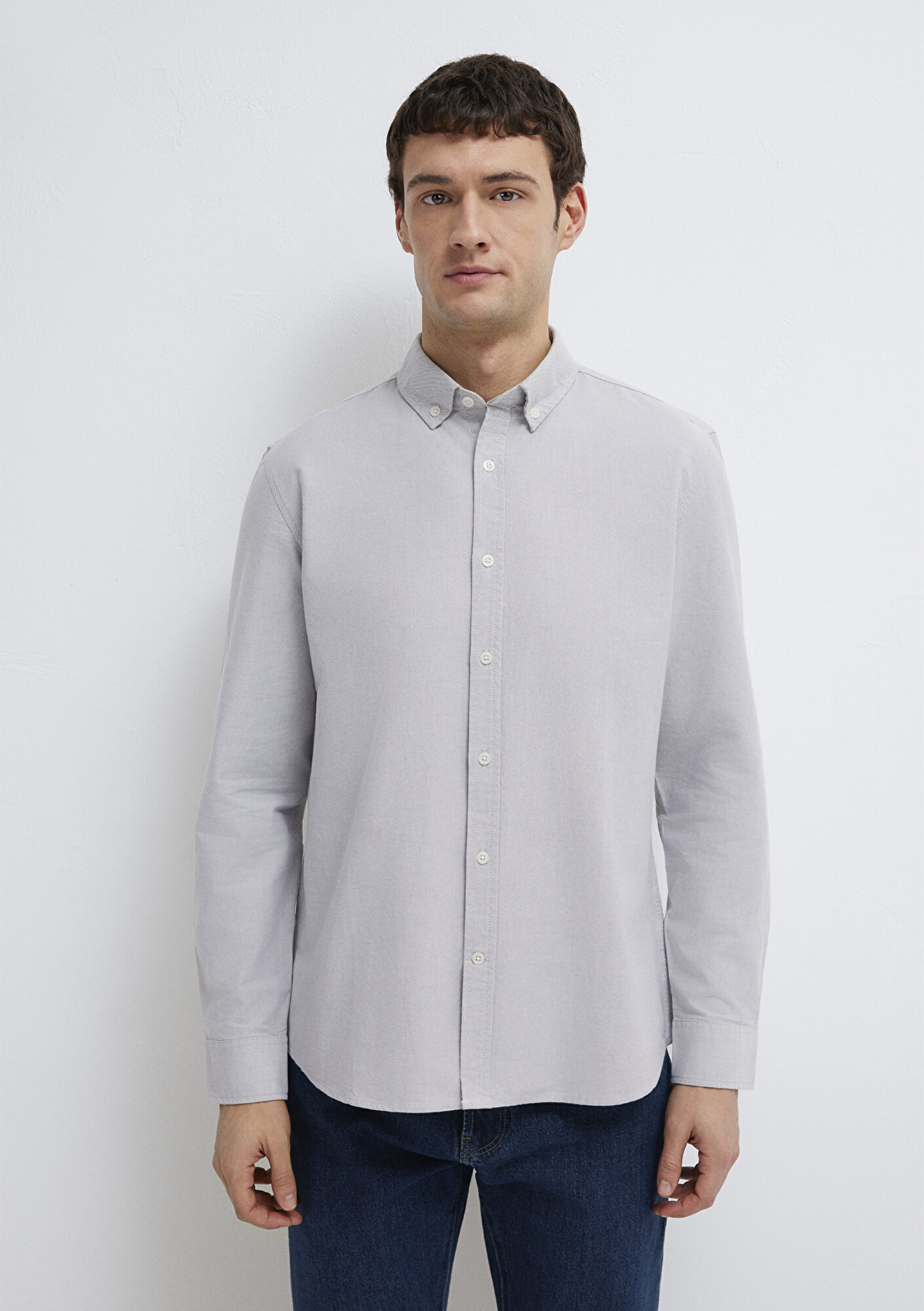  Mavi Gri Gömlek Regular Fit / Normal Kesim 0211199-70086