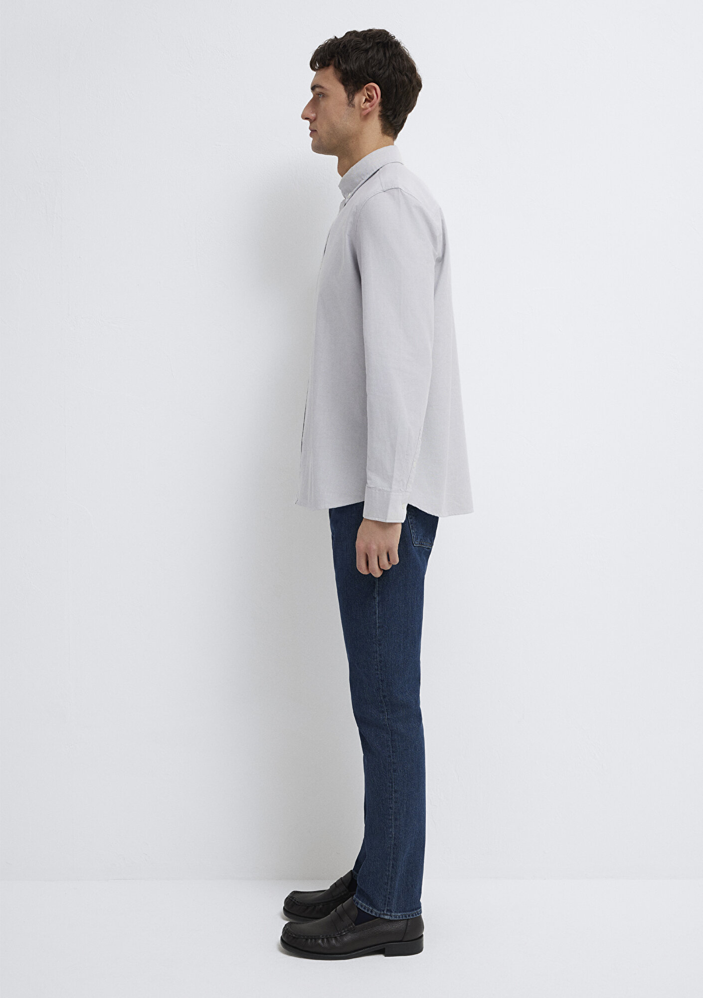  Mavi Gri Gömlek Regular Fit / Normal Kesim 0211199-70086