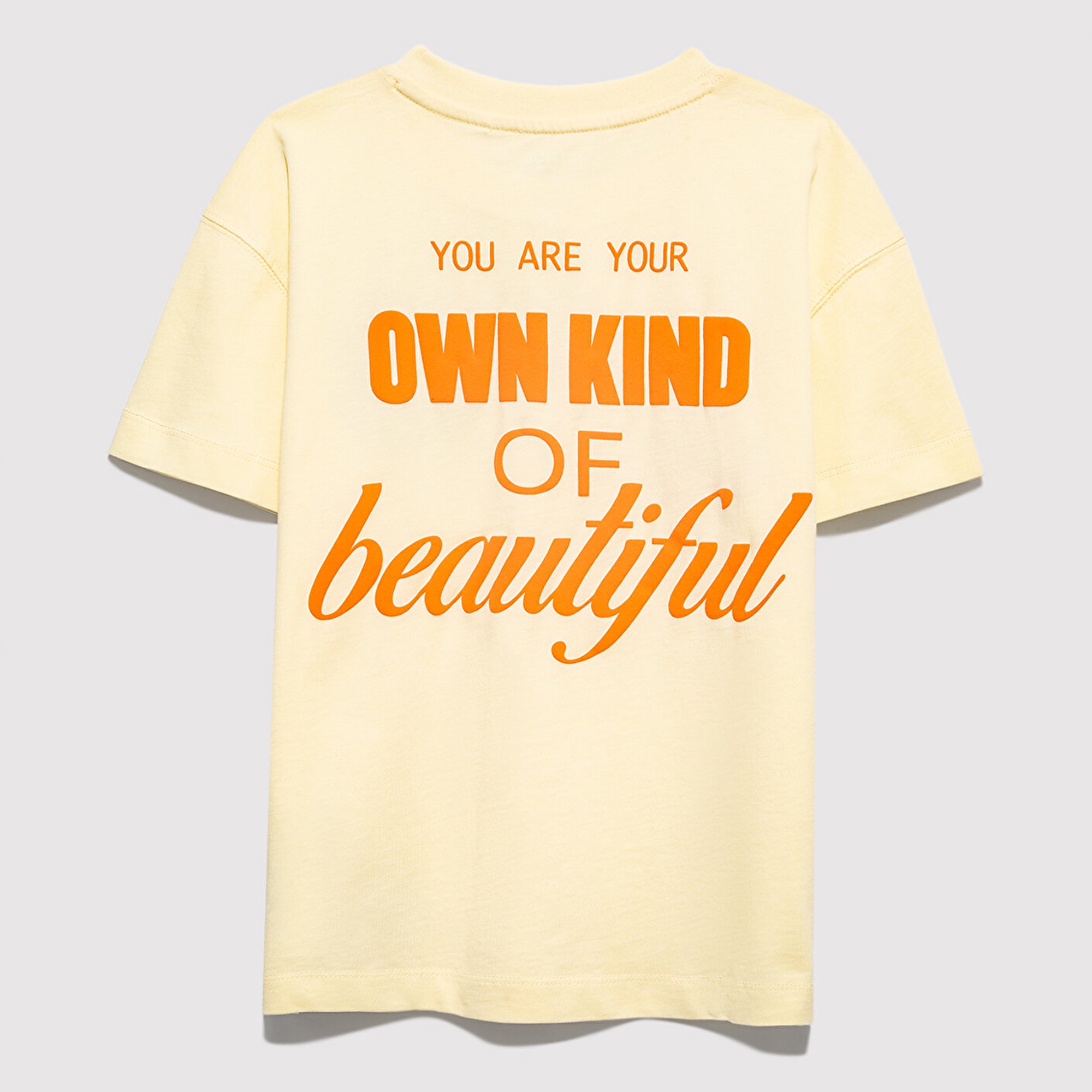 Mavi Baskılı Sarı Tişört Loose Fit / Bol Rahat Kesim 7610388-89143