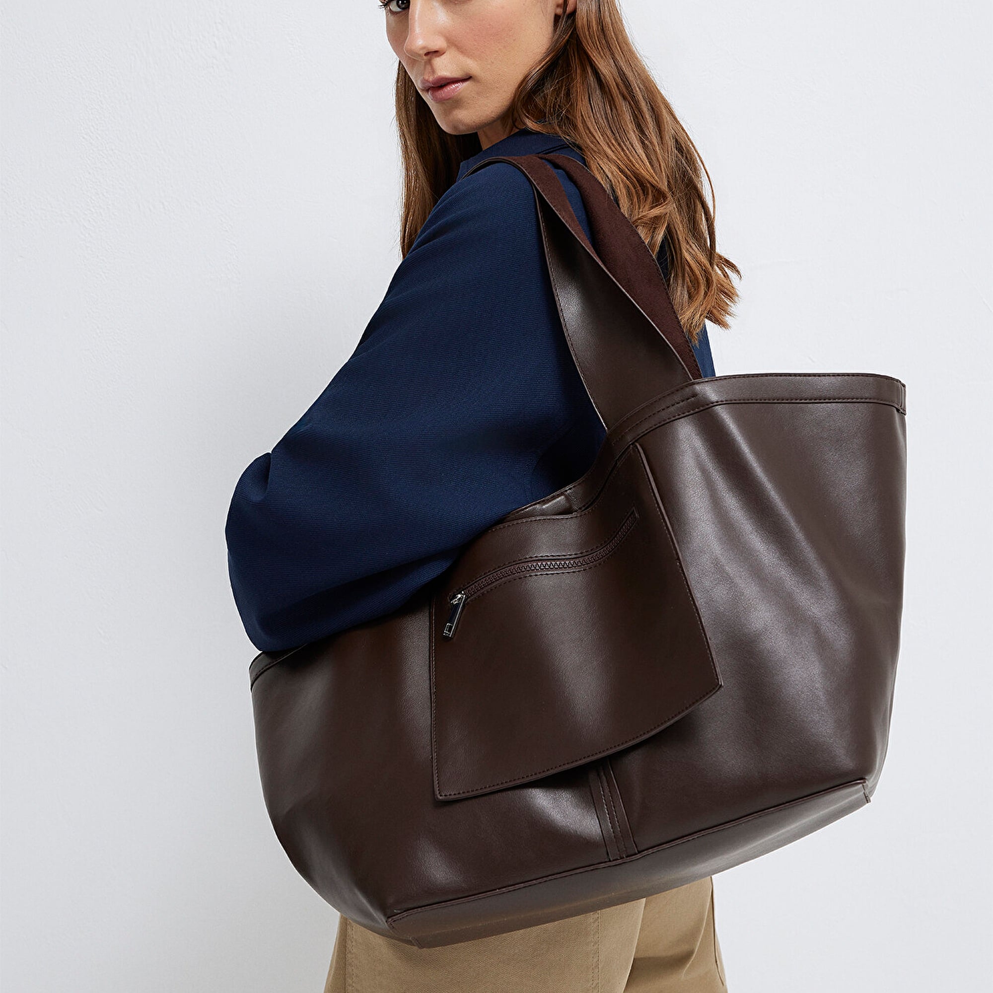 Mavi Kahverengi Omuz Çantası 1913757-33382