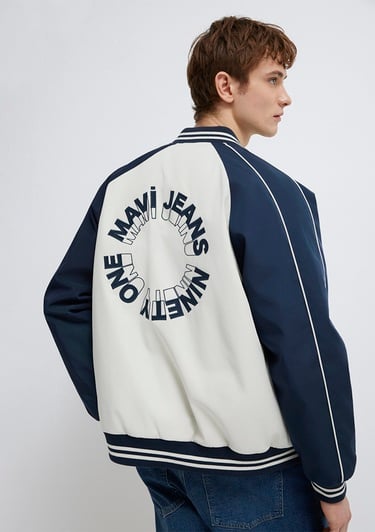  Mavi M Nakış Detaylı Ekru Ceket Loose Fit / Bol Rahat Kesim 0110768-86412