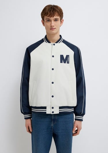  Mavi M Nakış Detaylı Ekru Ceket Loose Fit / Bol Rahat Kesim 0110768-86412