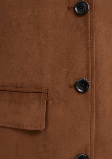  Mavi Kahverengi Suni Süet Ceket Regular Fit / Normal Kesim 1110817-70226