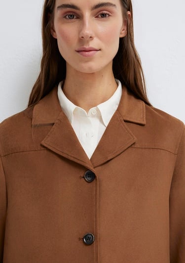  Mavi Kahverengi Suni Süet Ceket Regular Fit / Normal Kesim 1110817-70226