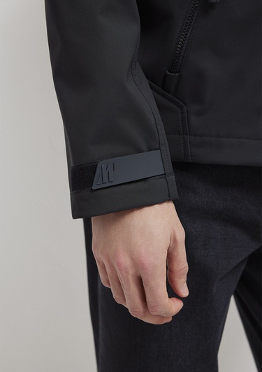  Mavi Kapüşonlu Siyah Ceket Regular Fit / Normal Kesim 0110763-71379