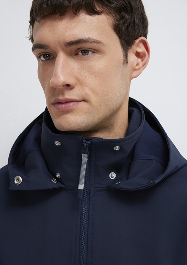  Mavi Kapüşonulu Lacivert Ceket Regular Fit / Normal Kesim 0110763-86623