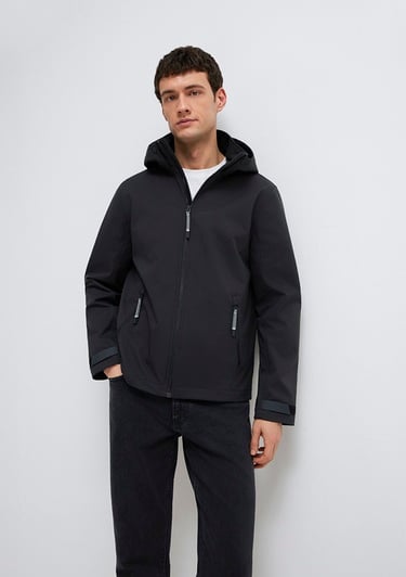  Mavi Kapüşonlu Siyah Ceket Regular Fit / Normal Kesim 0110763-71379