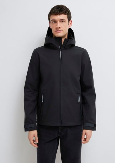  Mavi Kapüşonlu Siyah Ceket Regular Fit / Normal Kesim 0110763-71379