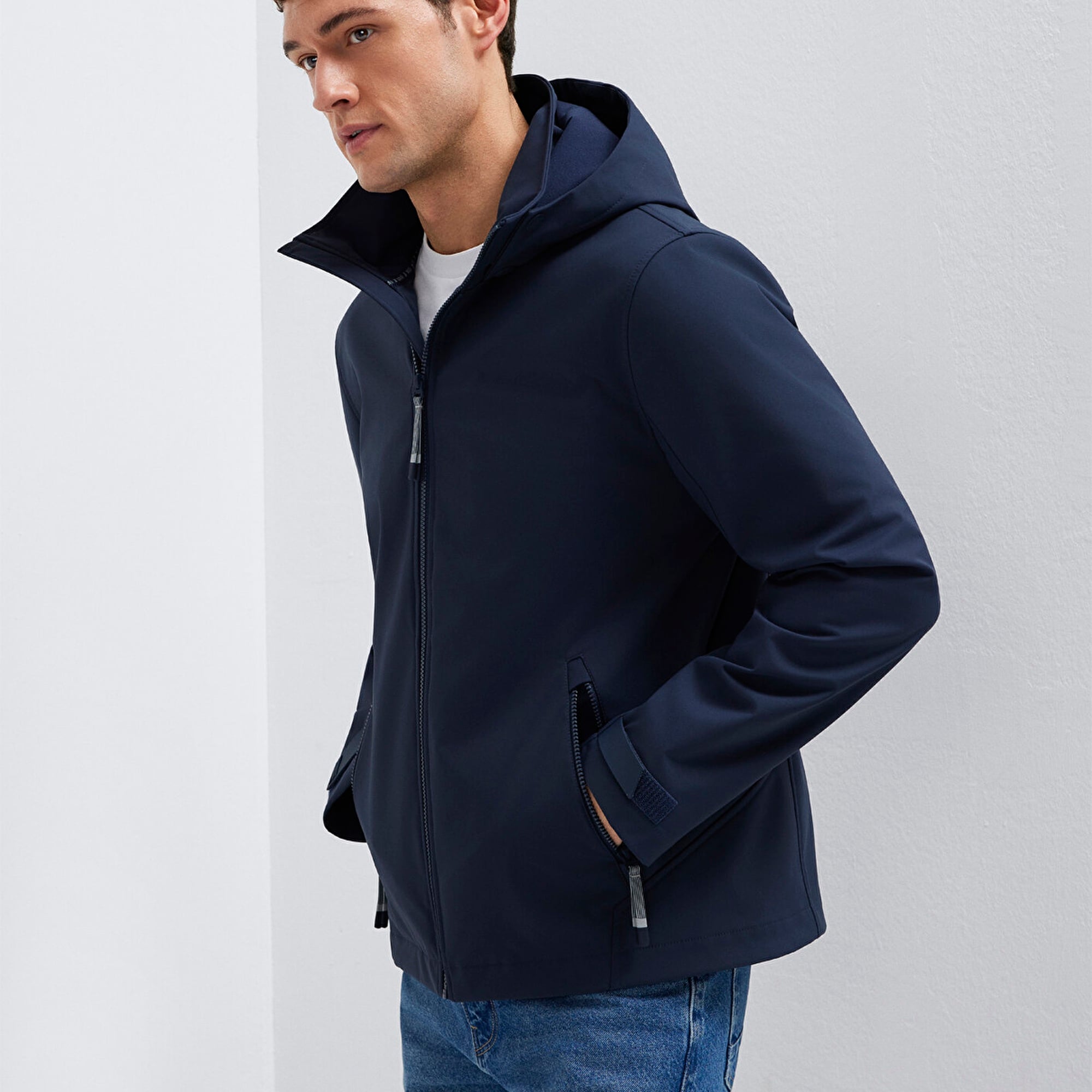 Mavi Kapüşonulu Lacivert Ceket Regular Fit / Normal Kesim 0110763-86623