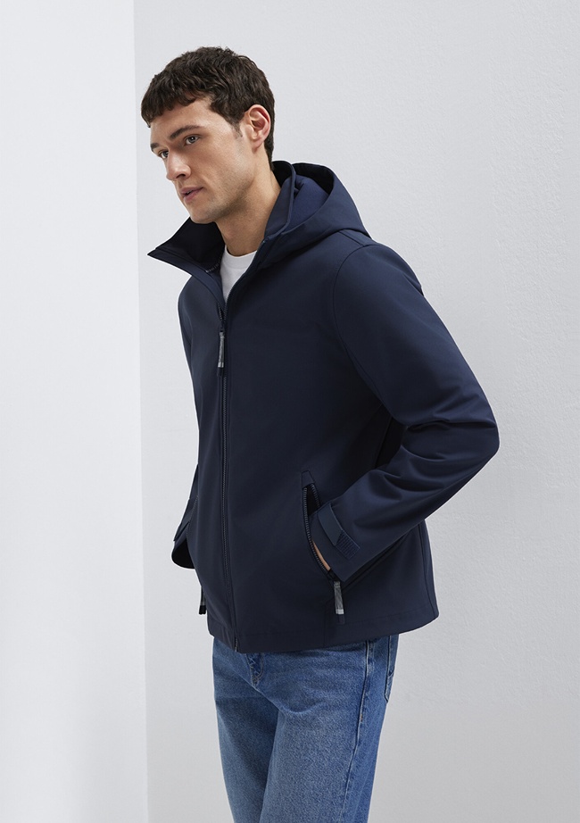  Mavi Kapüşonulu Lacivert Ceket Regular Fit / Normal Kesim 0110763-86623