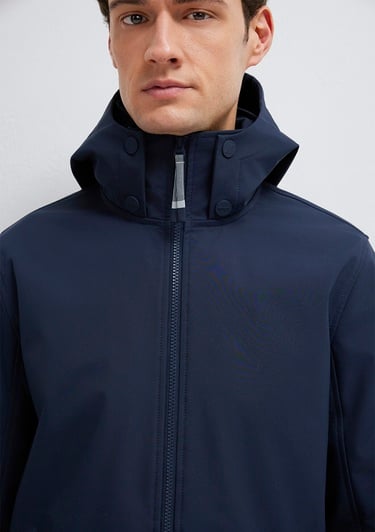  Mavi Kapüşonulu Lacivert Ceket Regular Fit / Normal Kesim 0110763-86623