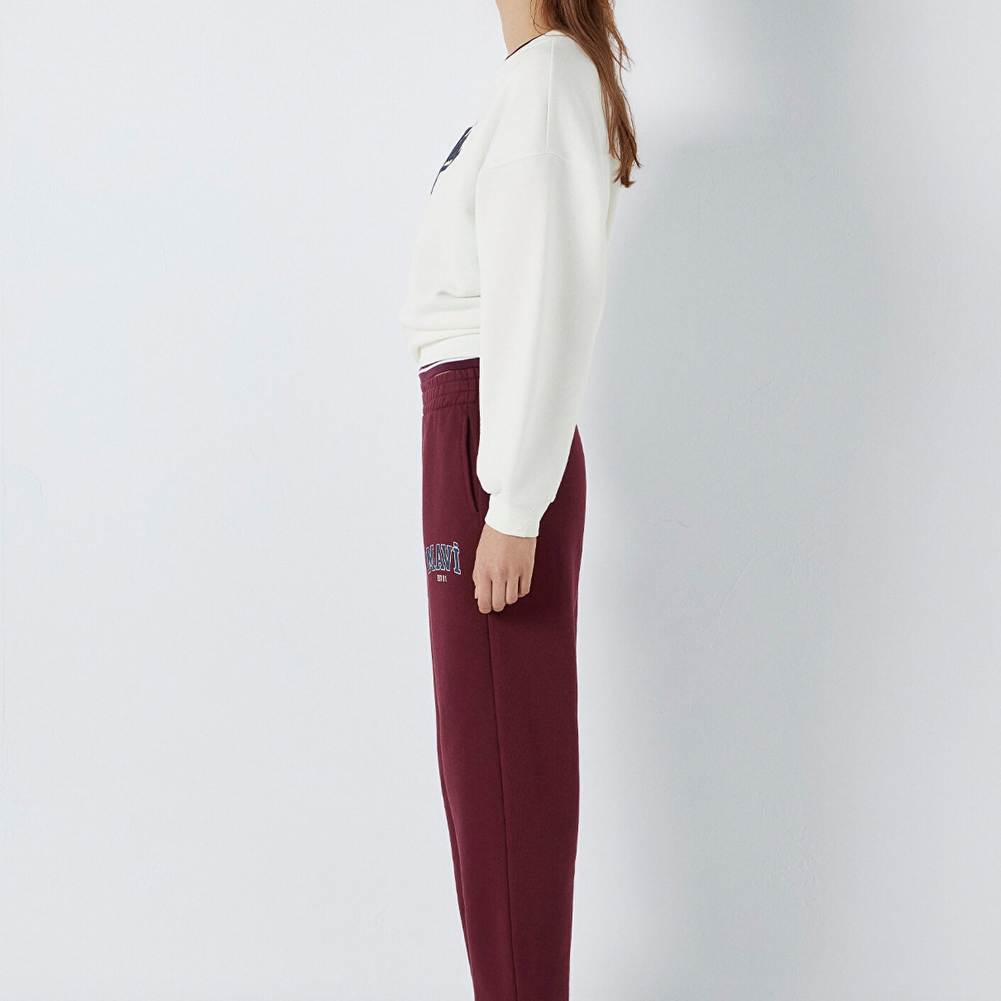 Mavi Mavi Logo Baskılı Bordo Eşofman Altı 1010757-90705