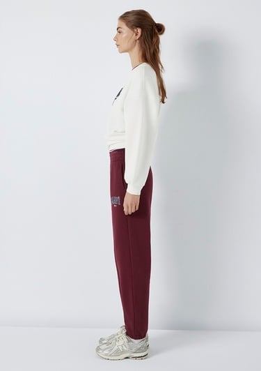  Mavi Mavi Logo Baskılı Bordo Eşofman Altı 1010757-90705